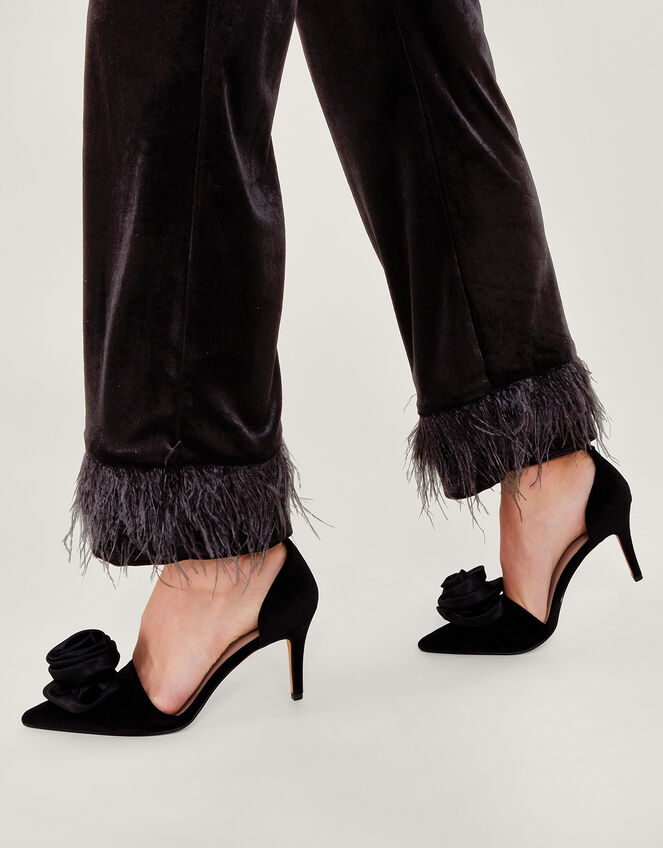 Raegan Feather Trousers, Black (BLACK), large