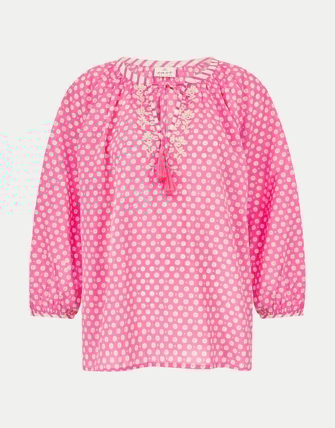 East Millie Floral Blouse, Orange (PEACH), large