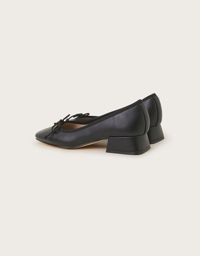 Squared-Toe Block Heels, Black (BLACK), large