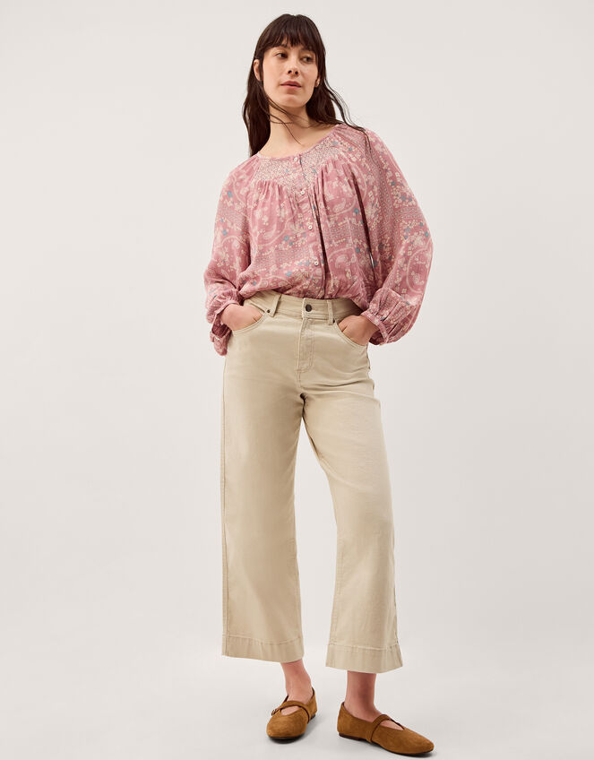 Mandy Paisley Print Blouse, Pink (ROSE PINK), large