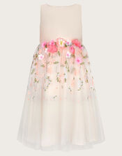 Maggie 3D Floral Dress, Ivory (IVORY), large