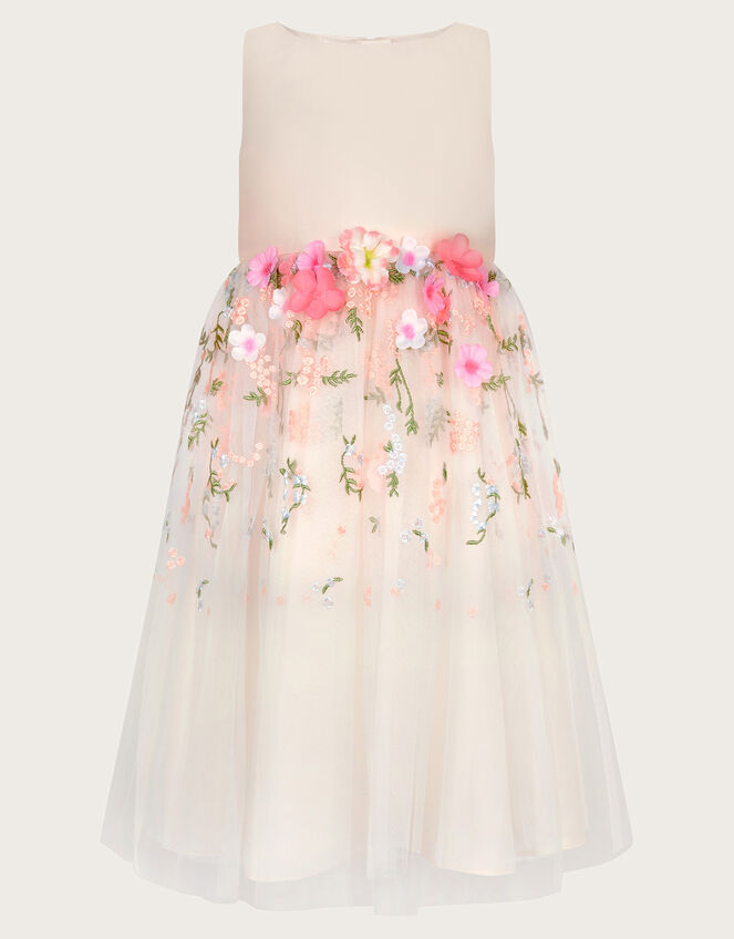 Maggie 3D Floral Dress, Ivory (IVORY), large