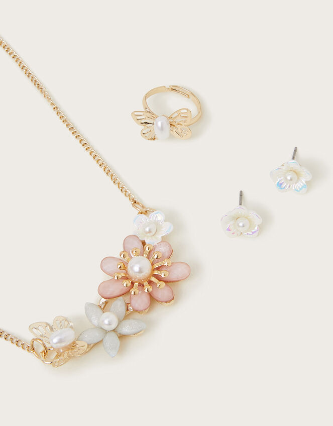 Gardenia Floral Jewellery Set, , large