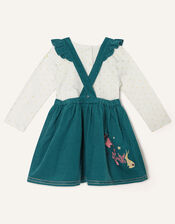 Baby Pinny Dress and Top Set, Teal (TEAL), large
