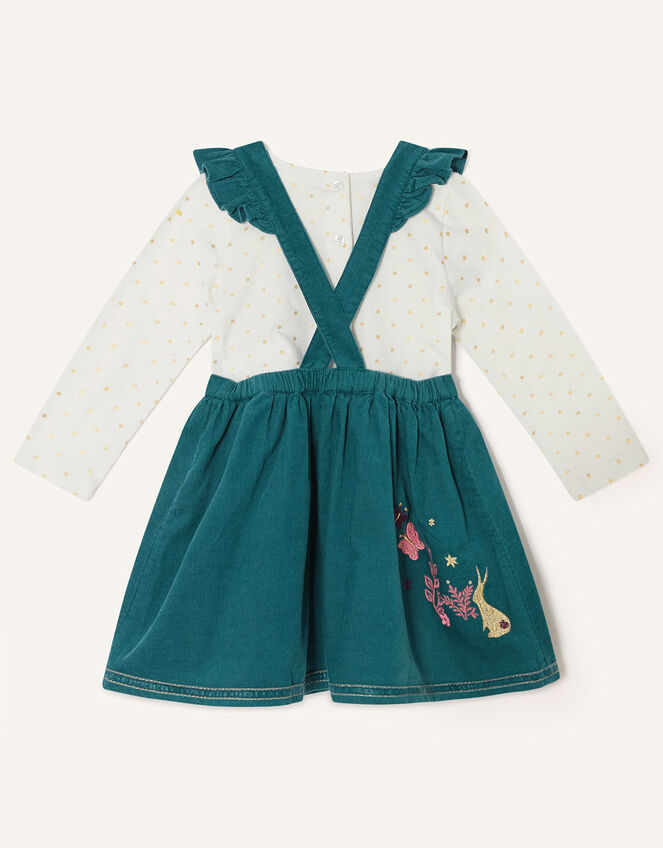 Baby Pinny Dress and Top Set, Teal (TEAL), large
