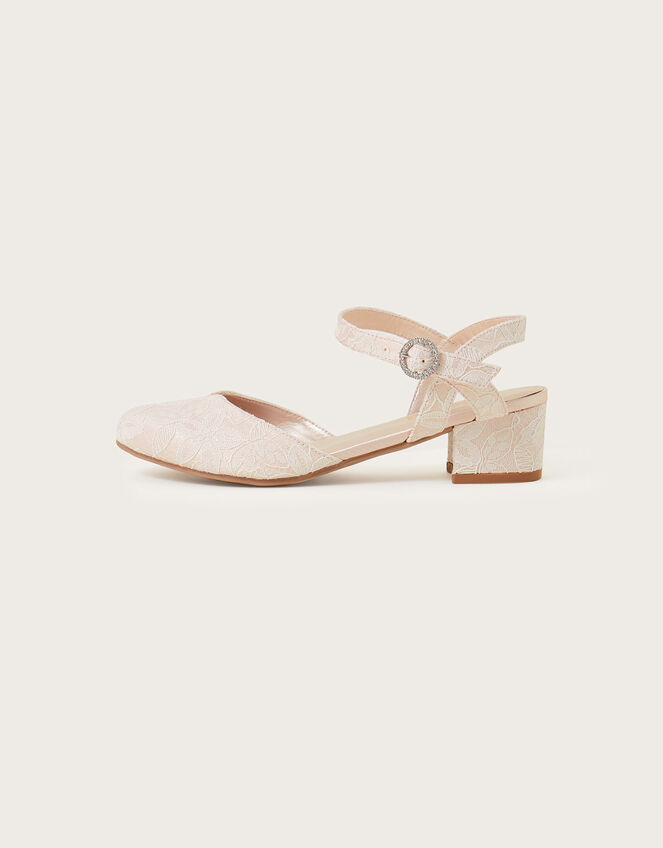 Lace Two-Part Heels, Pink (PINK), large