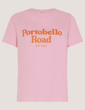 Portobello Road Slogan T-Shirt, Pink (PINK), large