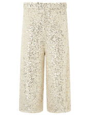 Sequin Top and Culottes Set, Natural (CHAMPAGNE), large