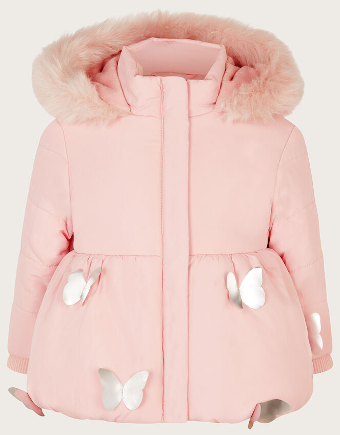 Baby Butterfly 3D Padded Coat Pink