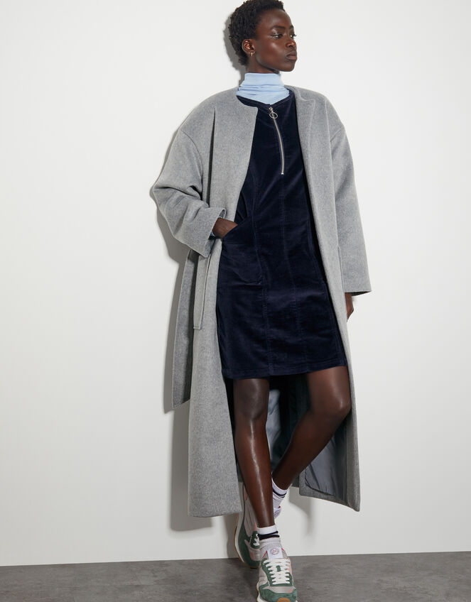 Soha Corduroy Pinafore Dress, Blue (NAVY), large