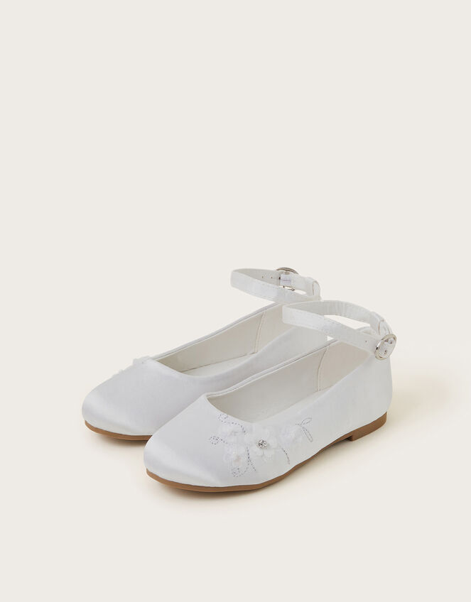 Communion Flower Ballet Flats White Girls' Flat Shoes Monsoon