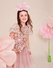 Cora Embroidered Ruffle Dress, Pink (PINK), large