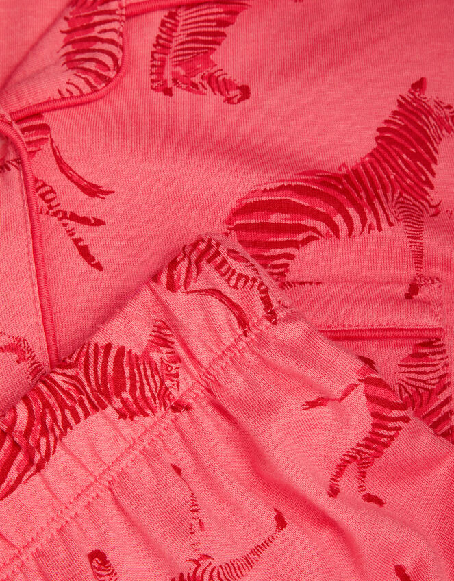 Zebra Print Long Pyjamas Set, Pink (PINK), large