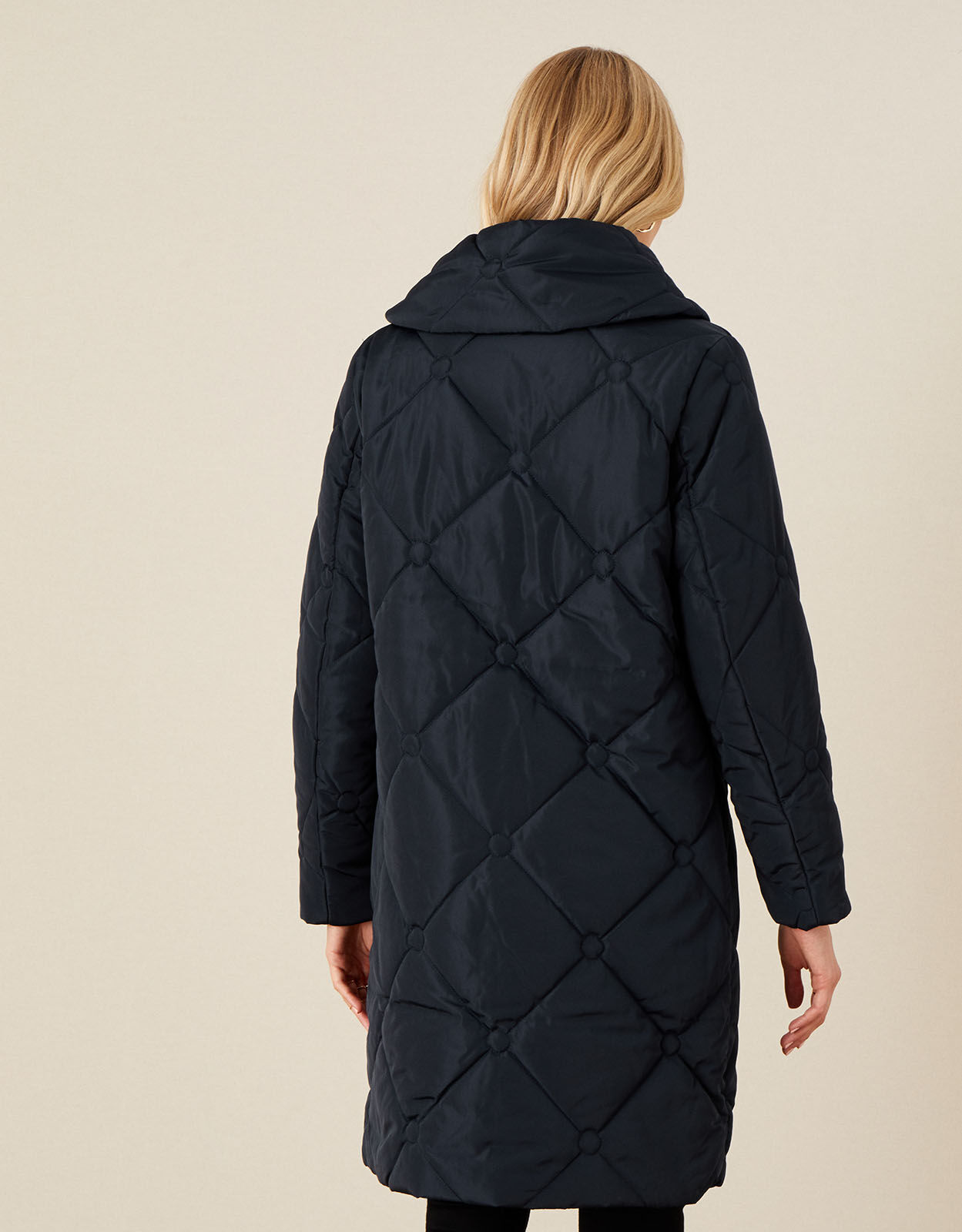 Terry Diamond Padded Coat Blue Women s Coats Monsoon UK