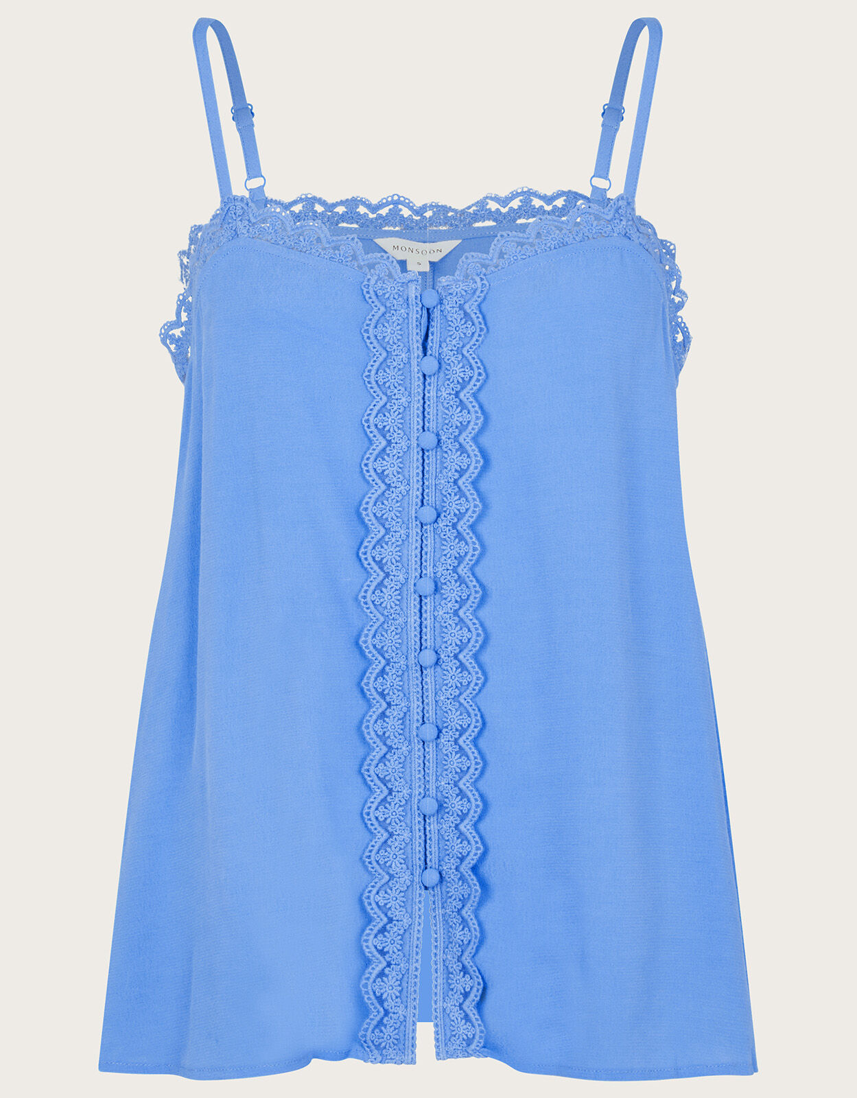 Blue online lace camisole