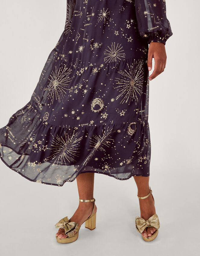Cassie Zodiac Midi Dress, Blue (MIDNIGHT), large