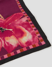Fenella Flower Print Silk Square Scarf, , large