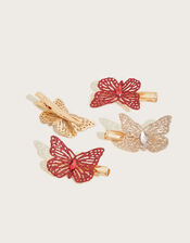 Glitter Butterfly Hair Clips 4 Pack, , large
