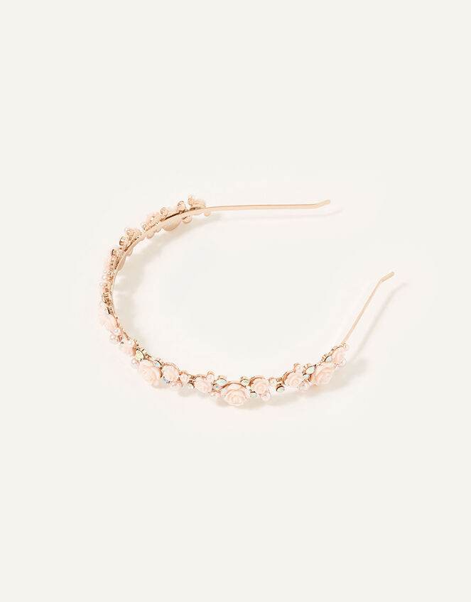 Frosted Pearl Rose Headband , , large