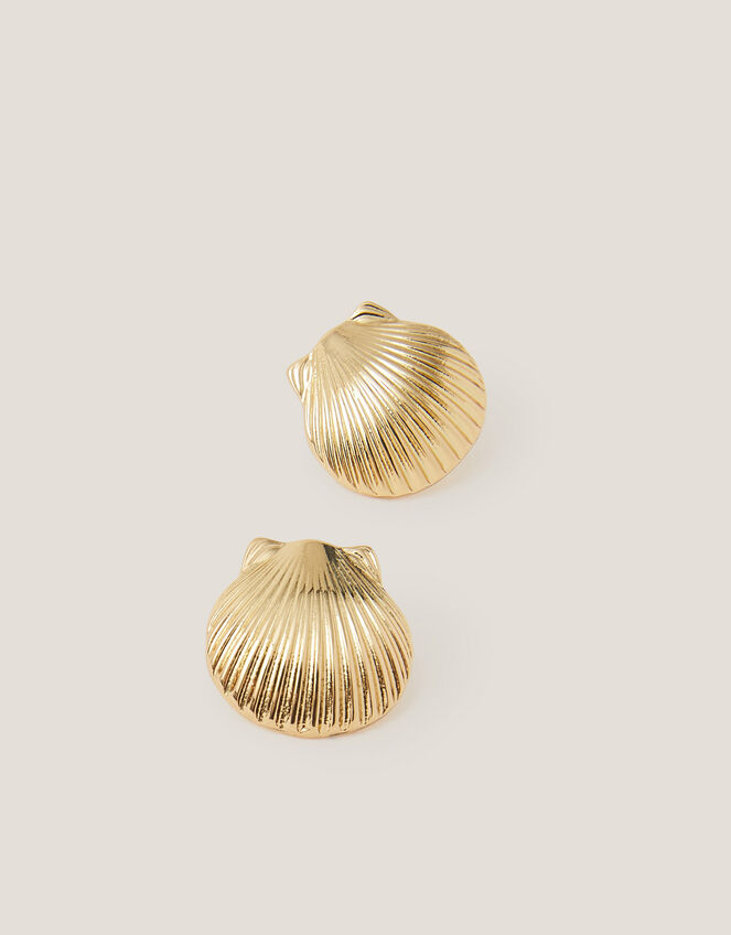 Shell Stud Earrings, , large