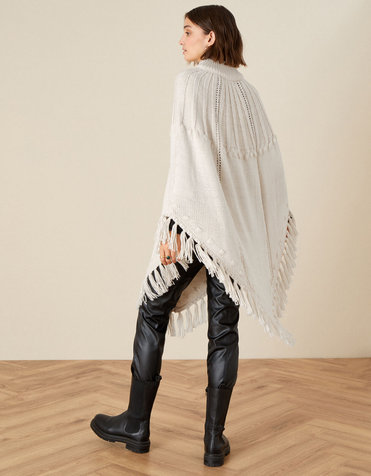 Cable knit cape Clearance