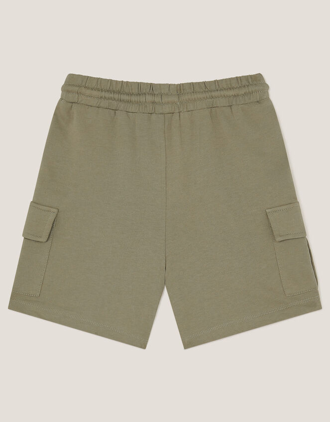Jersey Cargo Shorts, Green (KHAKI), large