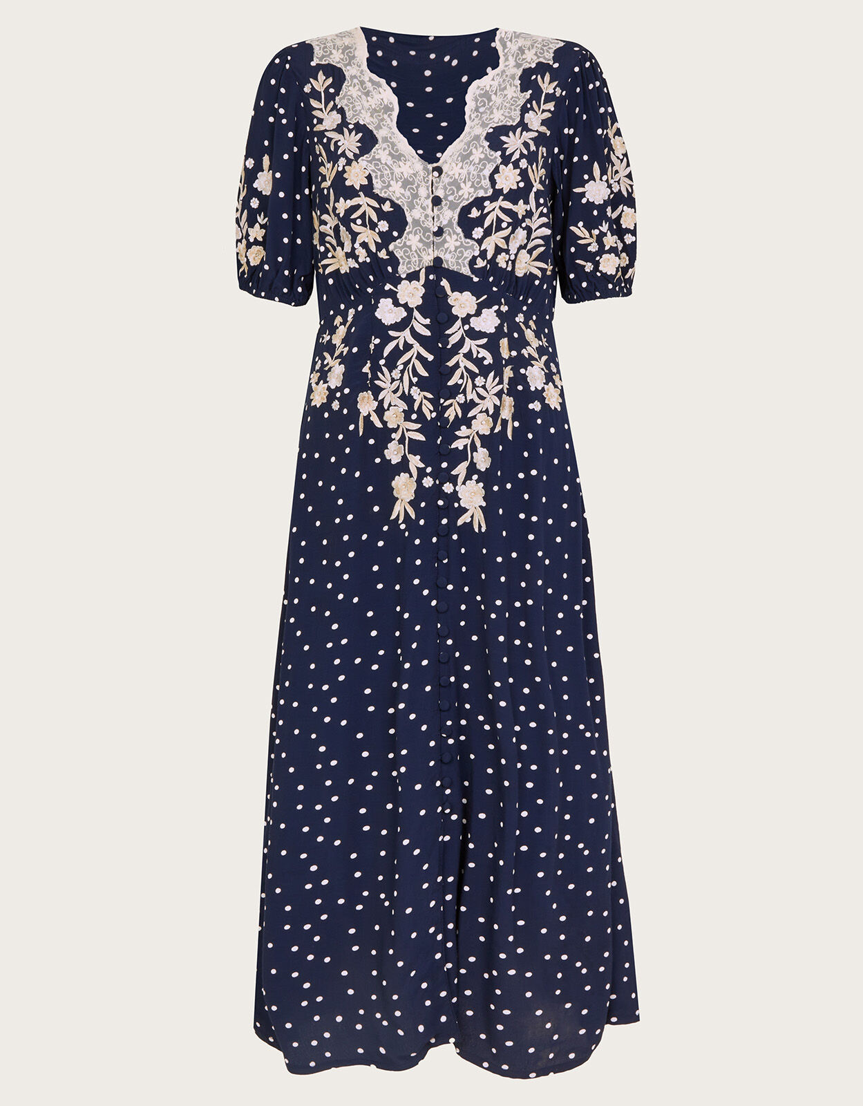 Coast alodie spot embroidered online dress