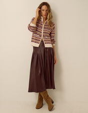 Fie Fair Isle Cardigan, Ivory (IVORY), large