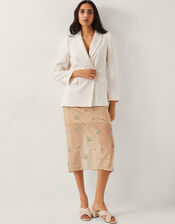 Ashley Double-Breasted Blazer, Ivory (IVORY), large