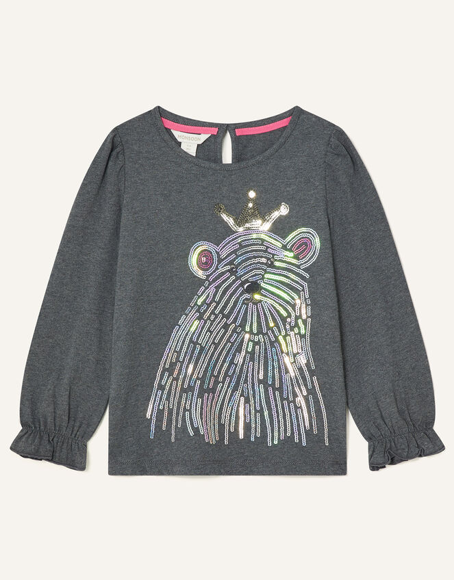 Polar Bear Long Sleeve Top, Grey (CHARCOAL), large
