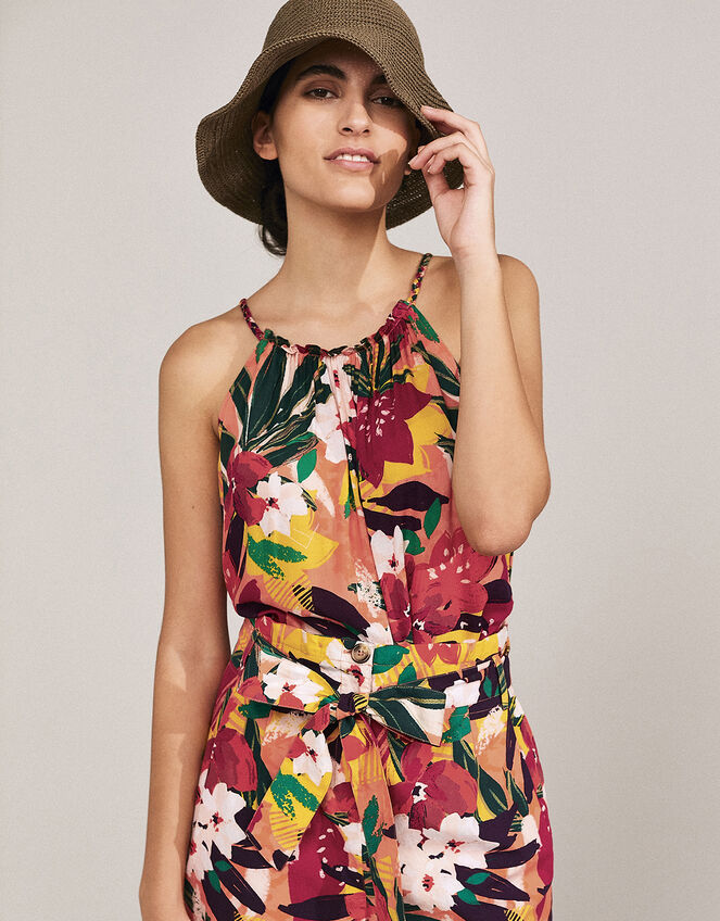 Alaska Floral Cami Top in LENZING™ ECOVERO™, Orange (ORANGE), large