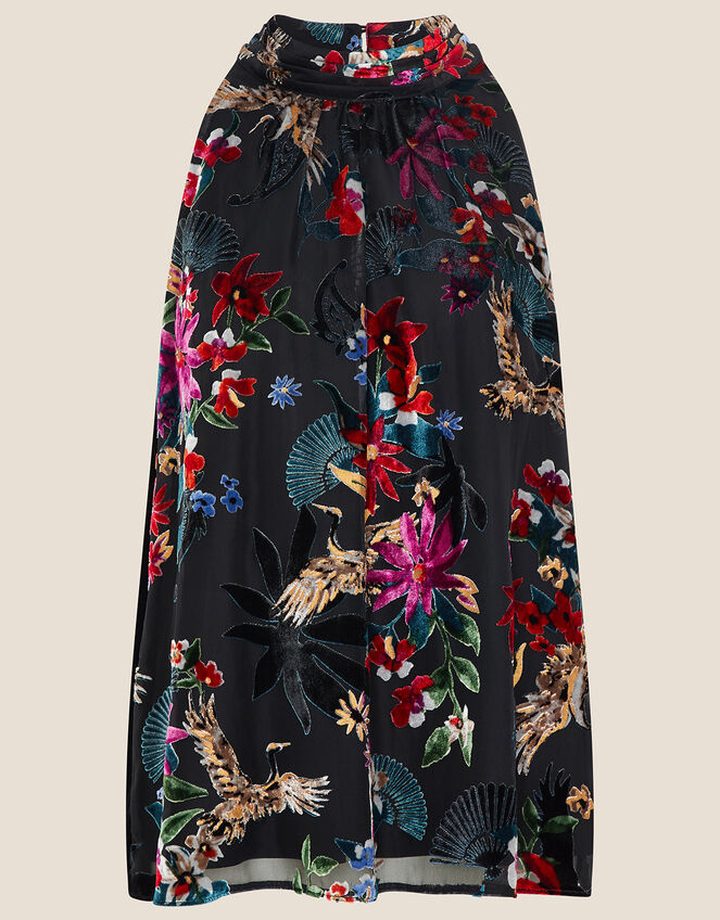 Carena Crane Devore Top, Black (BLACK), large