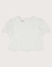 Anna Lace Bridesmaid Top, Ivory (IVORY), large