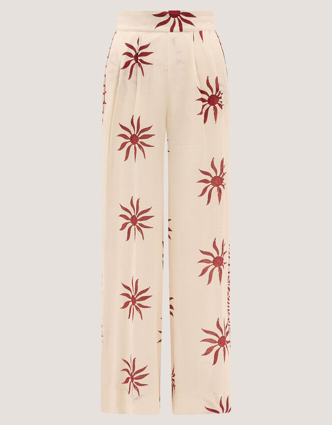 Sunnie Wide Leg Beach Trousers Ivory