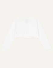 Baby Flower and Butterfly Cardigan, Ivory (IVORY), large