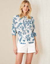 Balinese Floral Print Jumper, Multi (MULTI), large