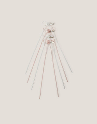 4-Pack Rose Bow Hair Clips, , large