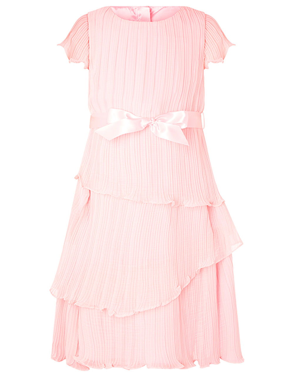 Acasia Pale Pink Tiered Dress Pink Girls' Dresses Monsoon UK.