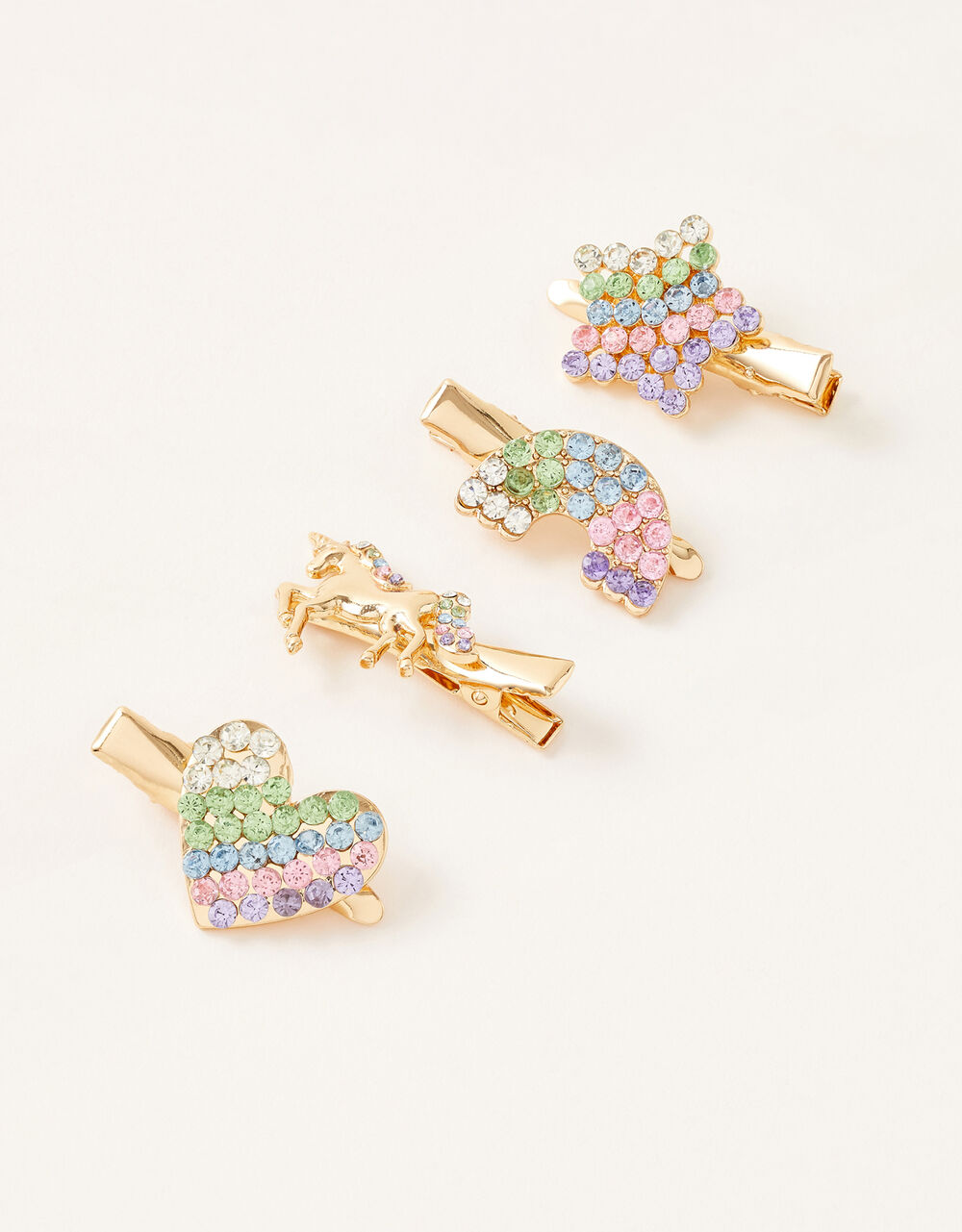 Enchanted Rainbow Gem Hair Clips Girls' Hair Accessories Monsoon UK.