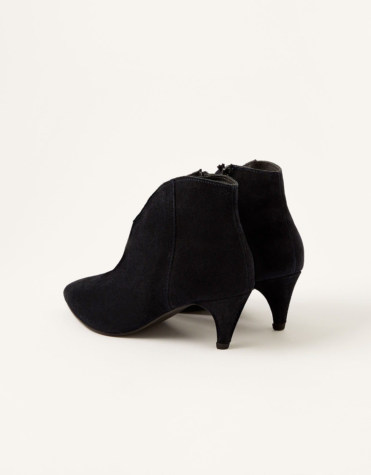Low Vamp Suede Ankle Boots Blue
