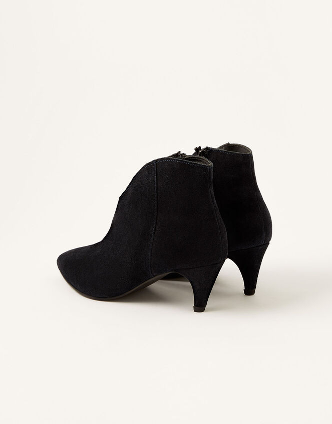 Low Vamp Suede Ankle Boots, Blue (NAVY), large