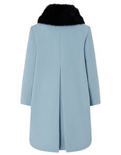 Grosgrain Trim Coat, Blue (BLUE), large