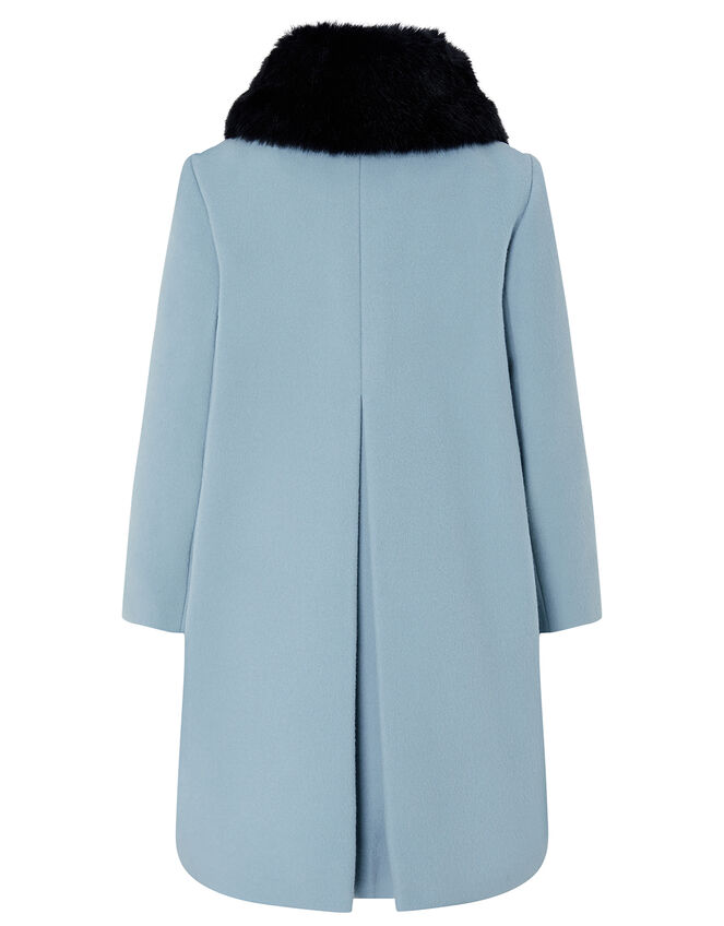 Grosgrain Trim Coat, Blue (BLUE), large