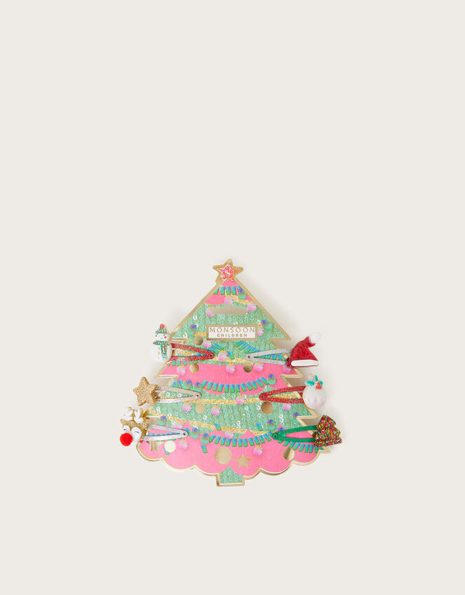 6-Pack Christmas Glitter Hair Clips, , large