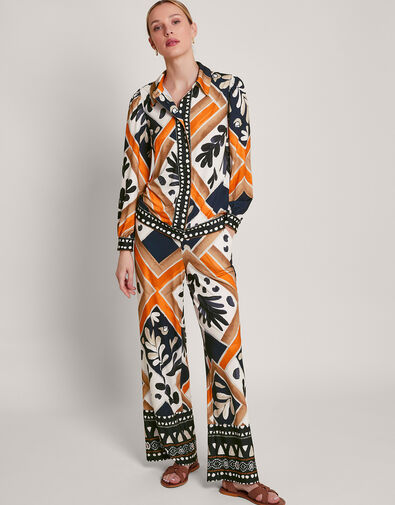 Cadenza Print Jersey Trousers, Black (BLACK), large