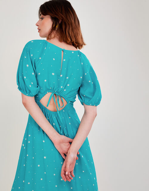 Sami Spot Print Dress, Teal (TEAL), large