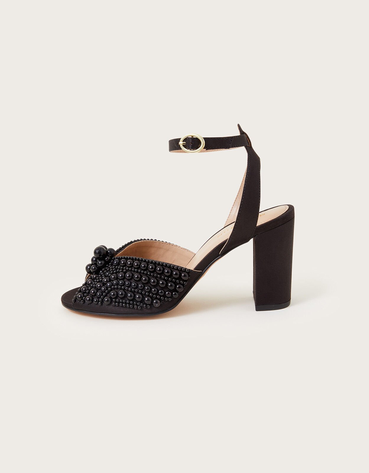 Pearl block heels sale