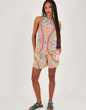 Mosaic Print Shorts, Pink (PINK), large