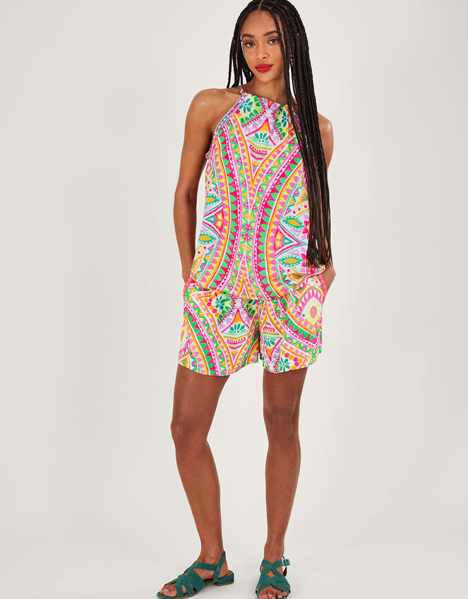 Mosaic Print Shorts, Pink (PINK), large