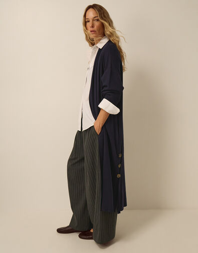 Sadie Knit Longline Cardigan, Blue (NAVY), large